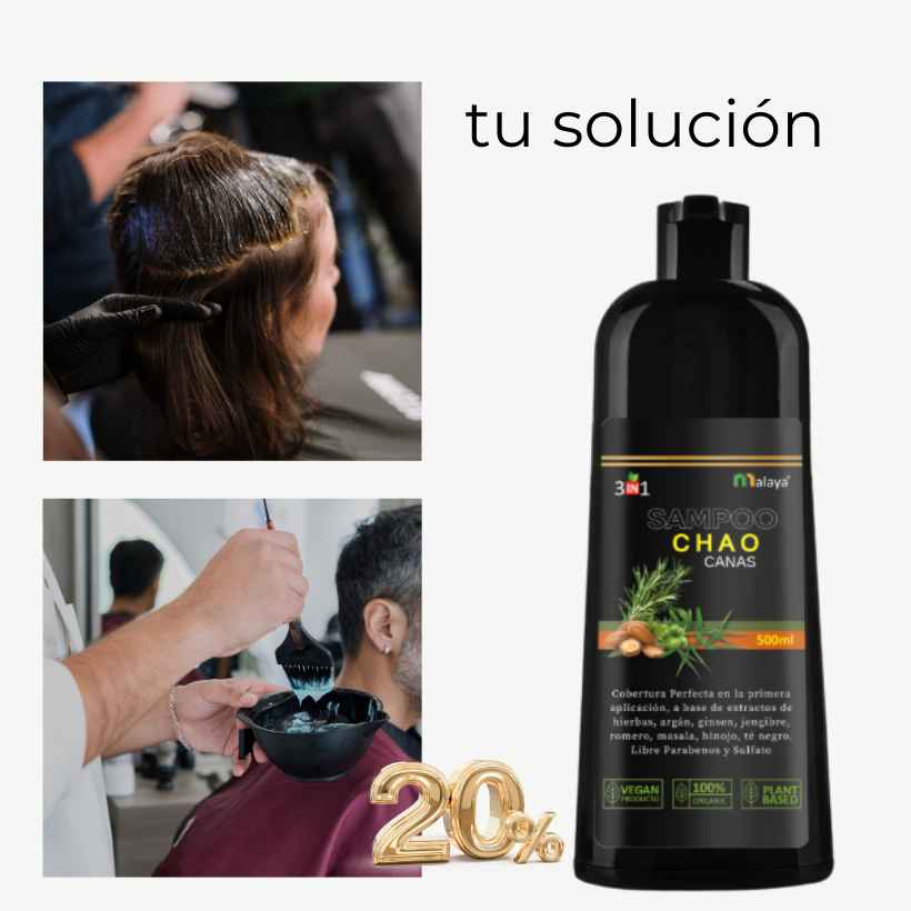 kit shampo anti canas - Quita las canas en minutos