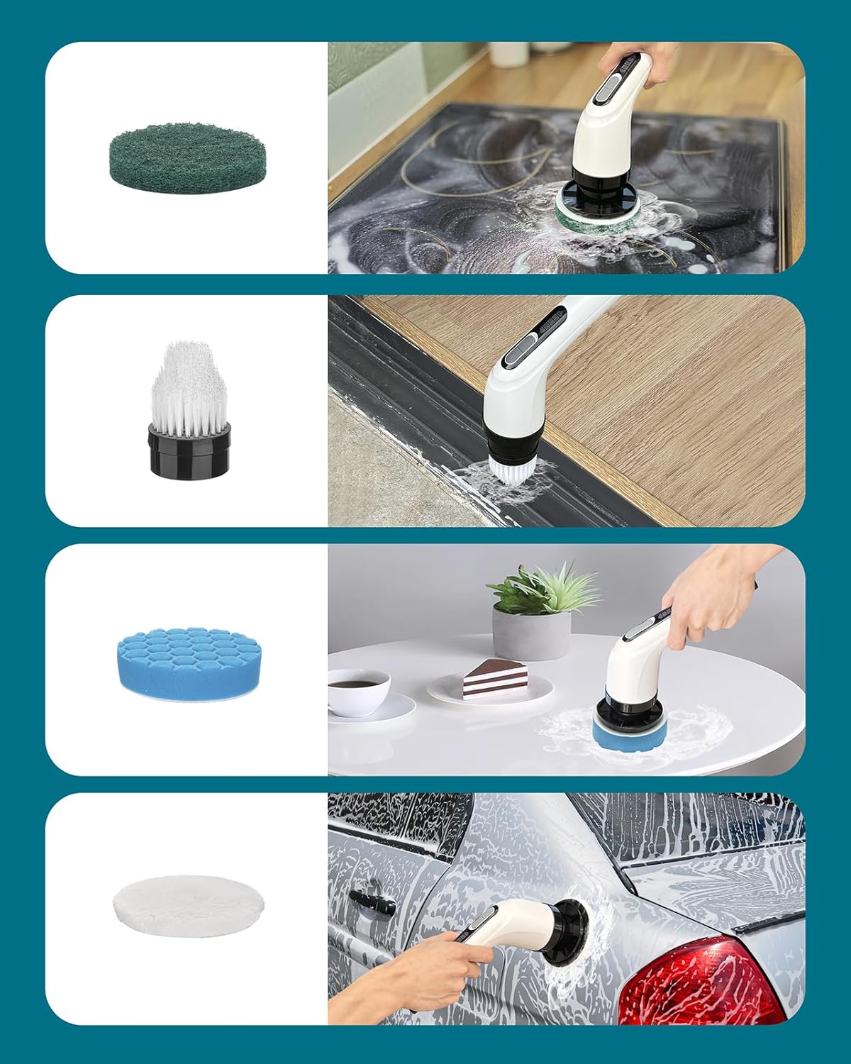 Cepillo Giratorio Eléctrico 9 en 1 Multiusos