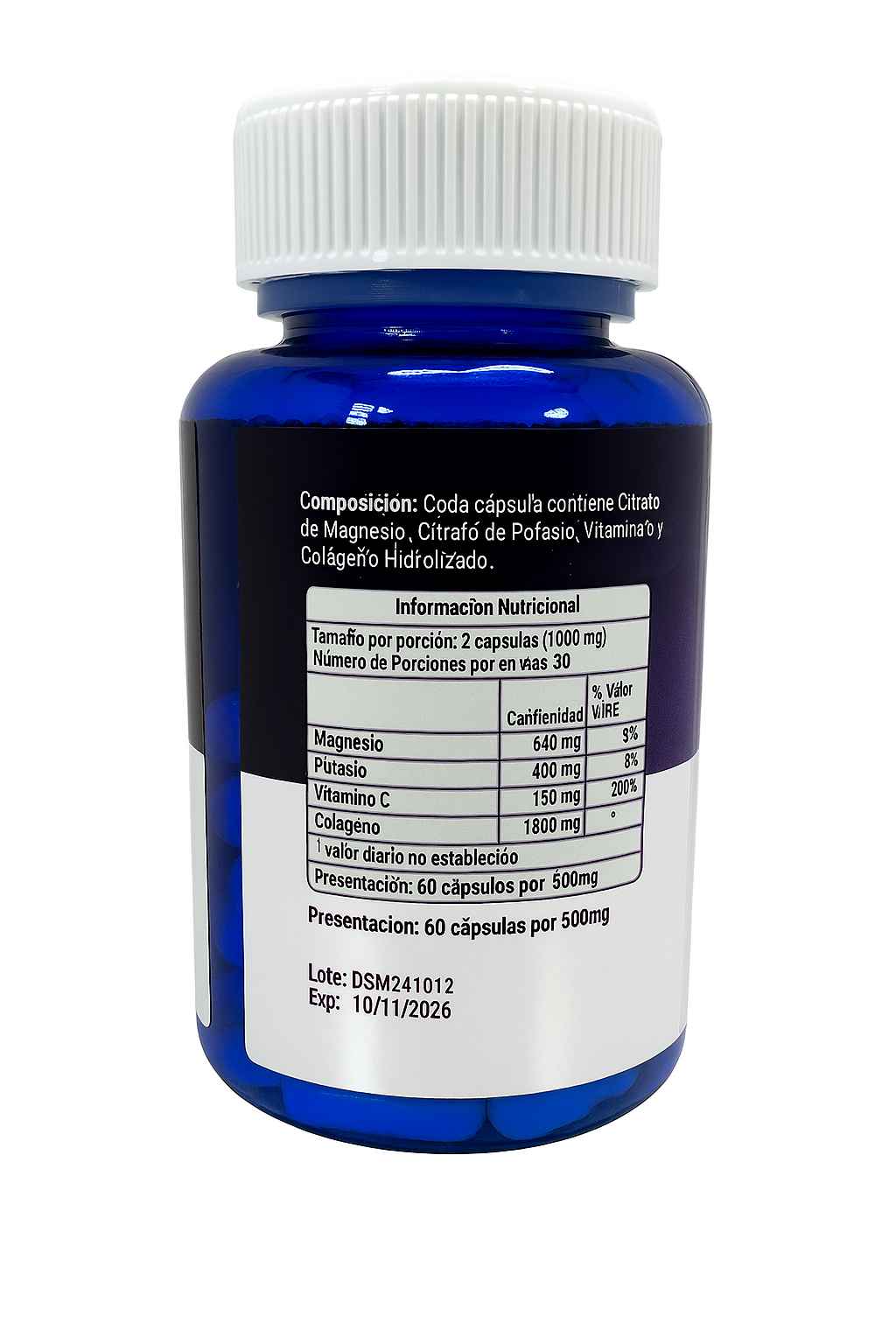 Nueva formula -Citrato de Magnesio con Potasio y Colágeno incluido