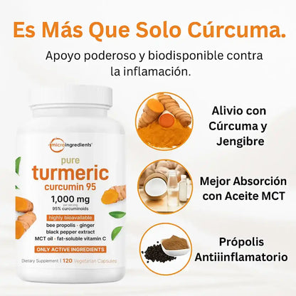 EL Mejor Antiinflamatorio Naturalmente comprobado - Cúrcuma 95%