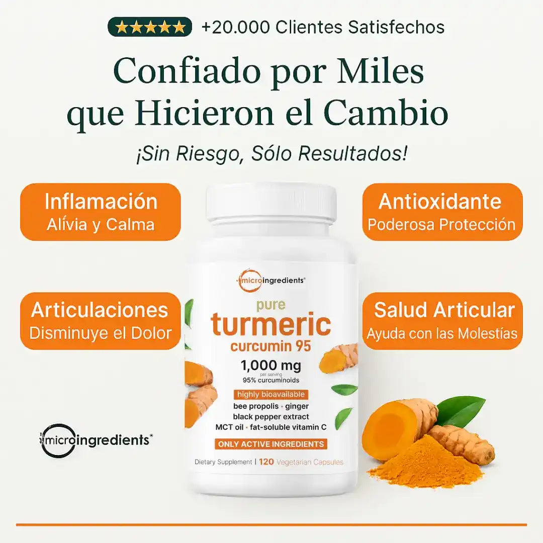 EL Mejor Antiinflamatorio Naturalmente comprobado - Cúrcuma 95%