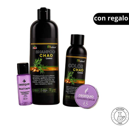 kit shampo anti canas -  Quita las canas en minutos